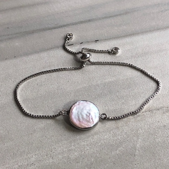 Estrella & Luna Jewelry - ❗️LAST❗️Freshwater Pearl Silver Chain Bracelet